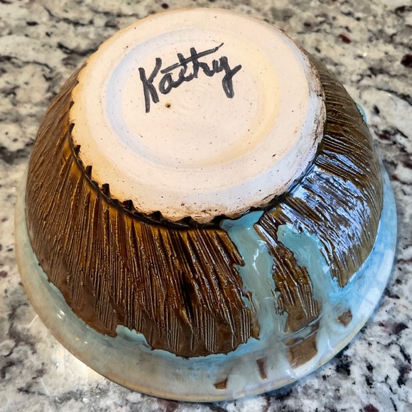 Handmade Ceramic Bowl - Drip Glaze Pottery - Picture 10 of 15